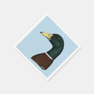 Mallard Drake Head Napkin