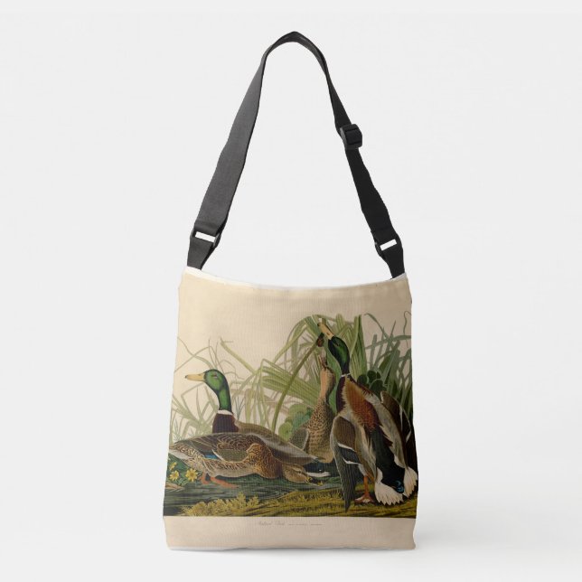 Mallard Duck Audubon Bird Painting Crossbody Bag (Front)