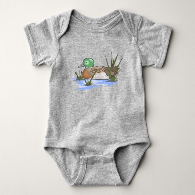 Mallard Duck Baby Bodysuit (Front)