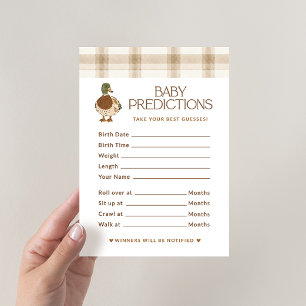 Mallard Duck Baby Predictions Baby Shower Game