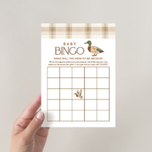 Mallard Duck Baby Shower Bingo Game