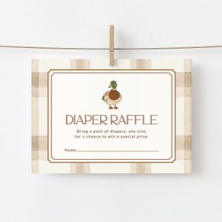 Mallard Duck Baby Shower Diaper Raffle Enclosure Card