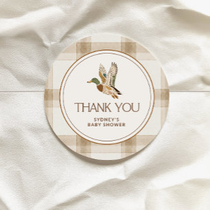 Mallard Duck Baby Shower Favor Sticker