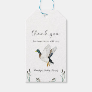 Mallard Duck Baby Shower Favour Tag duck hunting 
