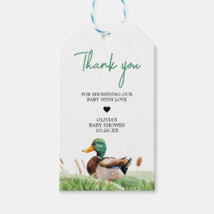 Mallard Duck Baby Shower Favour Tags