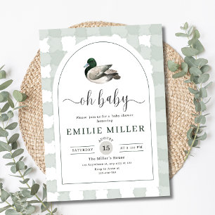Mallard Duck Baby Shower Gender Neutral Shower Invitation