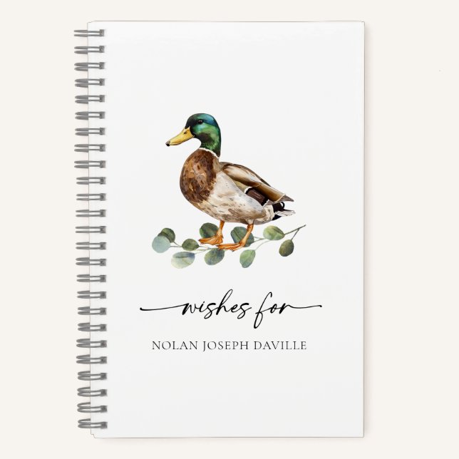 Mallard Duck Baby Shower Guest Book (Front)