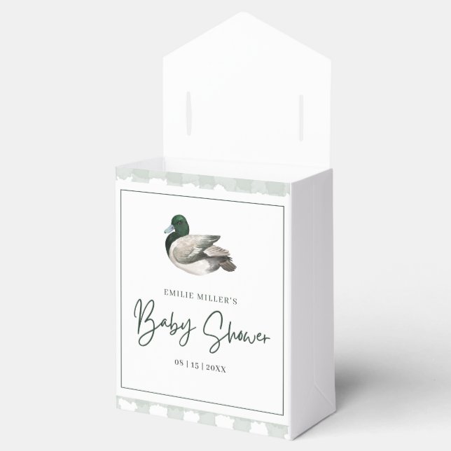 Mallard Duck Baby Shower Party Gender Neutral Baby Favor Box (Opened)