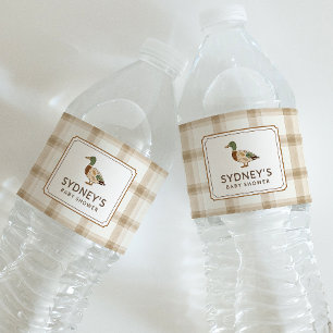Mallard Duck Baby Shower Water Label