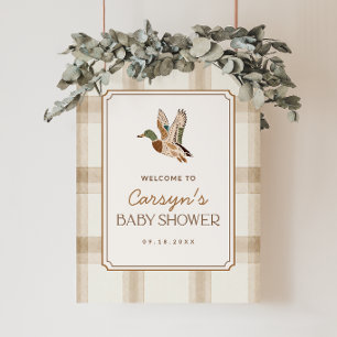 Mallard Duck Baby Shower Welcome Sign