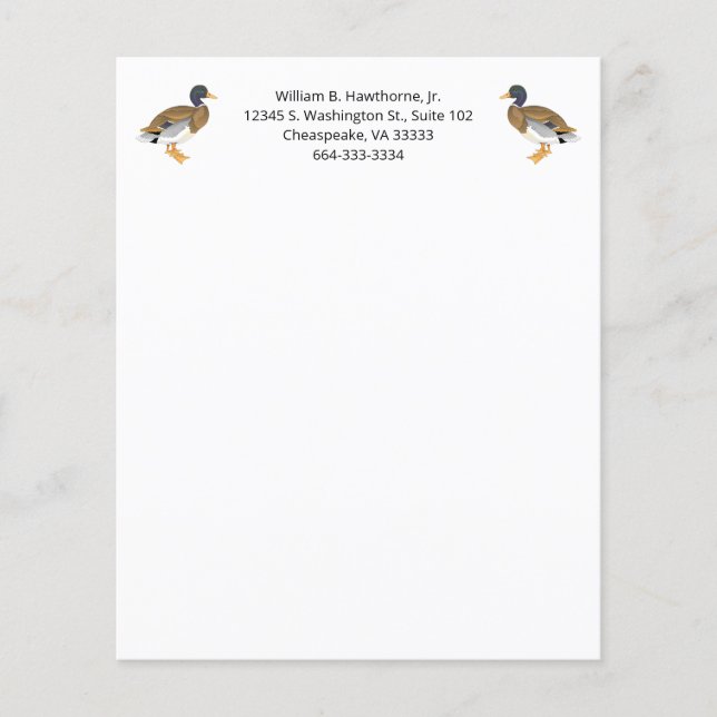 Mallard Duck Bird Nature Animals Waterfowl Men's (Front)