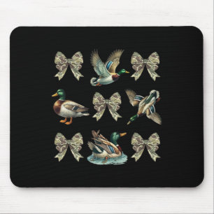 Mallard Duck Camouflage Camo Bow Duck Hunting Girl Mouse Pad