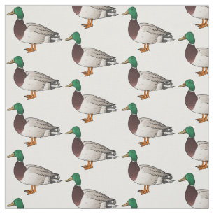 Mallard duck cartoon illustration fabric
