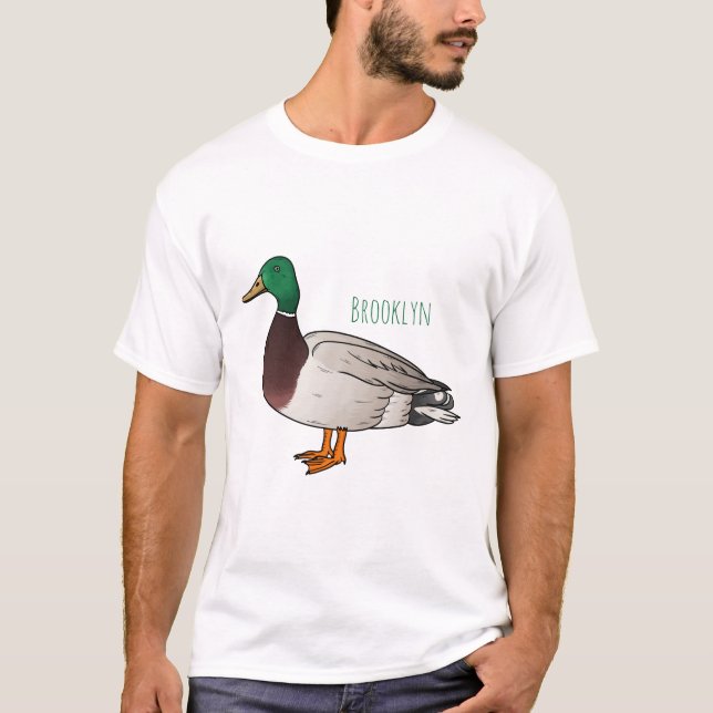 Mallard duck cartoon illustration  T-Shirt (Front)