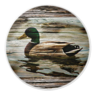Mallard Duck Ceramic Knob