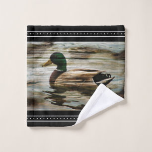 Mallard Duck Cottage Style Wash Cloth