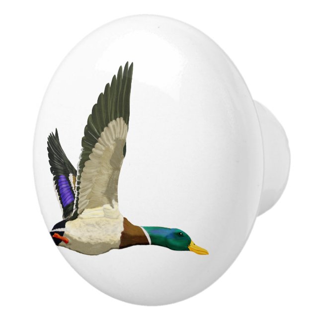 Mallard Duck DIY Ceramic Knob (Right)