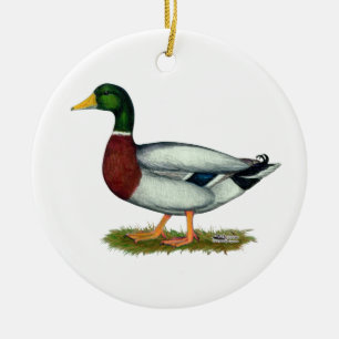 Mallard Duck Drake Ceramic Ornament