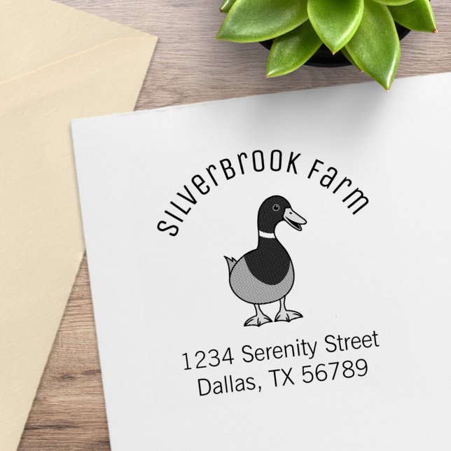 Mallard Duck Farm Arch Address Rubber Stamp (Creator Uploaded)