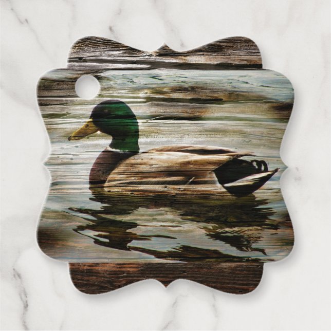 Mallard Duck Favour Tags (Front)