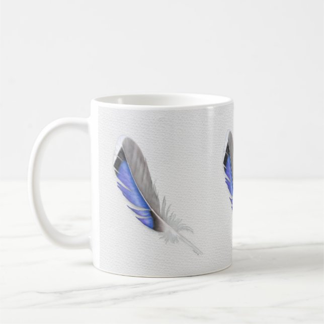Mallard Duck Feather Watercolor Coffee Mug (Left)