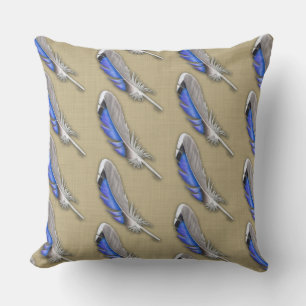 Mallard Duck Feathers Throw Pillow