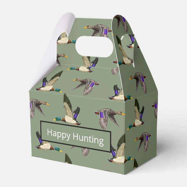 Mallard Duck Gift Favor Box (Front Side)
