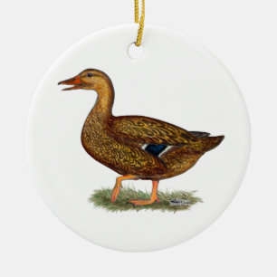 Mallard Duck Hen Ceramic Ornament