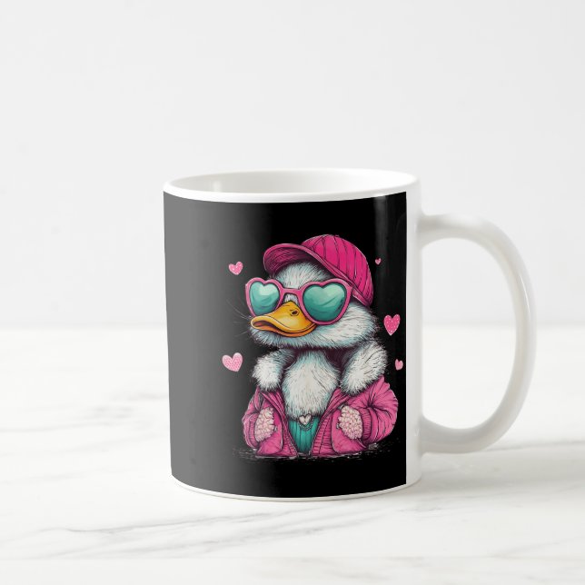 Mallard Duck Hunting Funny Valentine's Day Heart G Coffee Mug (Right)