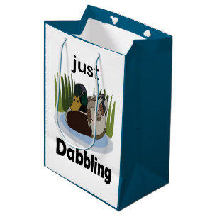Mallard Duck Just Dabbling Pool Party Medium Gift Bag