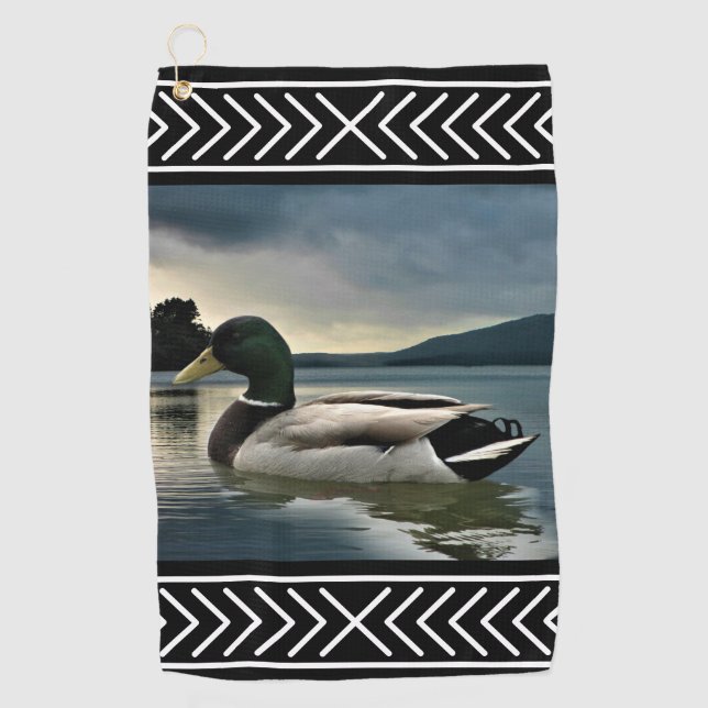 Mallard Duck Lake Golf Towel (Front)
