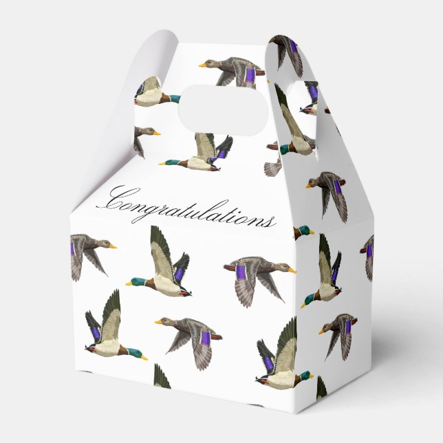 Mallard Duck Lovers  Favor Box (Front Side)