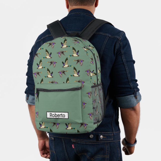 Mallard Duck Lovers Printed Backpack (Insitu (Model))