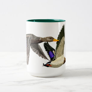 Mallard Duck Lovers  Two-Tone Coffee Mug