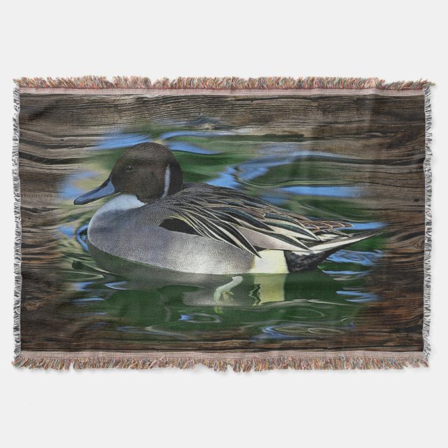 Mallard Duck On Lake Throw Blanket (Front)