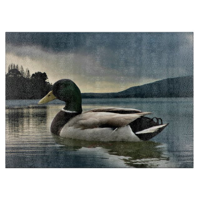 Mallard Duck On The Lake Cutting Board (Front)