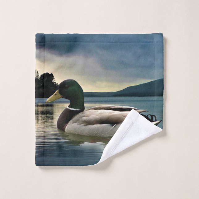 Mallard Duck On The Lake Wash Cloth (Wash Cloth)