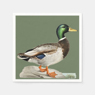Mallard Duck Painting for Hunters and Outdoorsmen Napkin