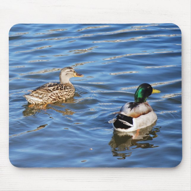 Mallard Duck Pairs Symbolize Love and Commitment Mouse Pad (Front)