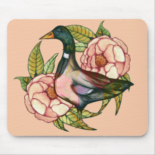 Mallard Duck Peony Nature Lovers                   Mouse Pad
