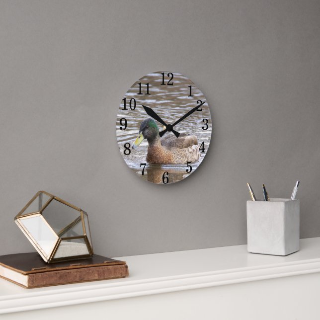 Mallard Duck Photo Clock (Office)