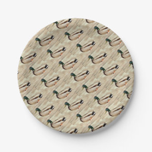 Mallard Duck Photo Paper Plate