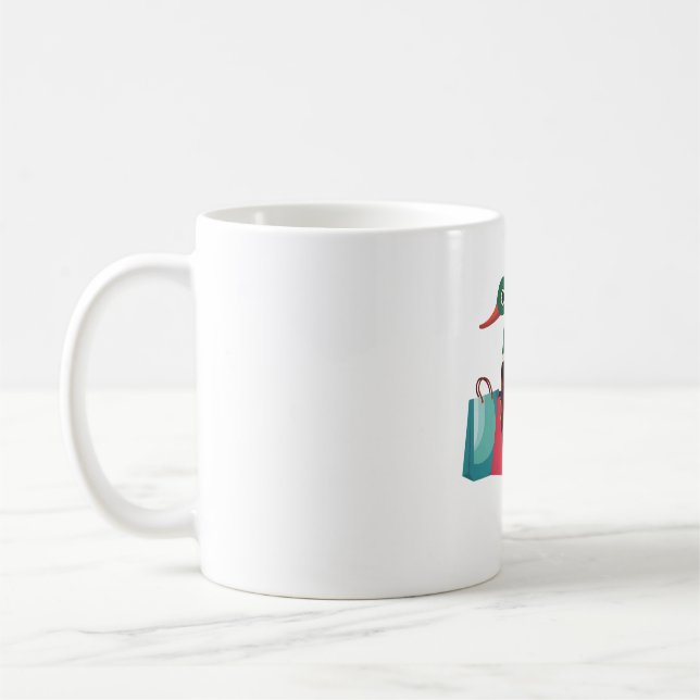 Mallard duck pun funny bird coffee mug (Left)