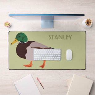 Mallard Duck Realistic Illustration Personalized Desk Mat