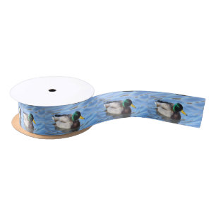 Mallard duck satin ribbon