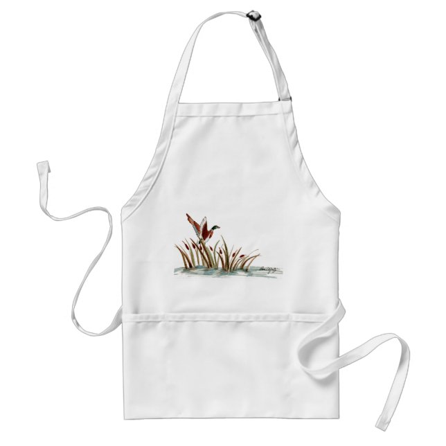 Mallard Duck Scene Adult Apron (Front)
