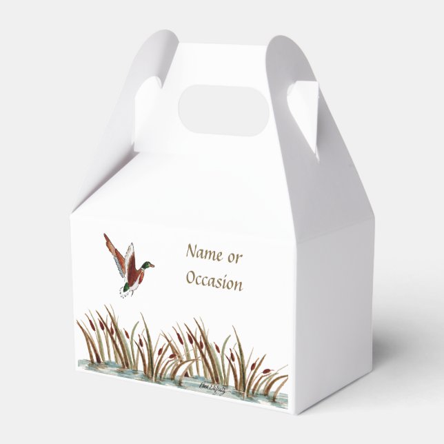 Mallard Duck Scene Favour Box (Front Side)