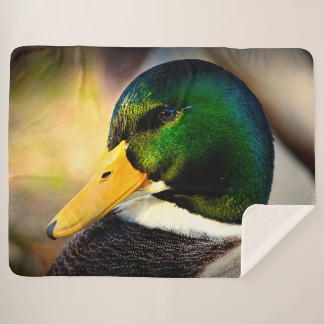 MALLARD DUCK SHERPA BLANKET (Front (Horizontal))