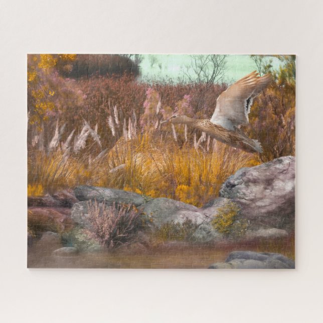 Mallard Duck THE LAKE IS LIFE Jigsaw Puzzle (Horizontal)