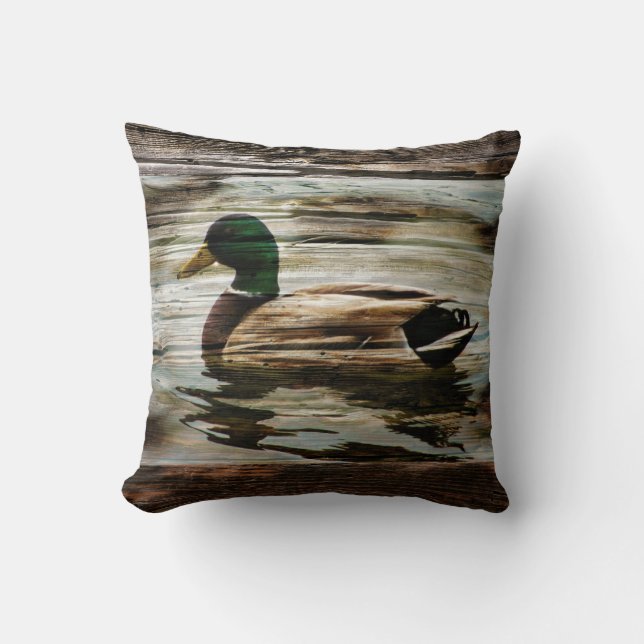 Mallard Duck Throw Pillow (Front)
